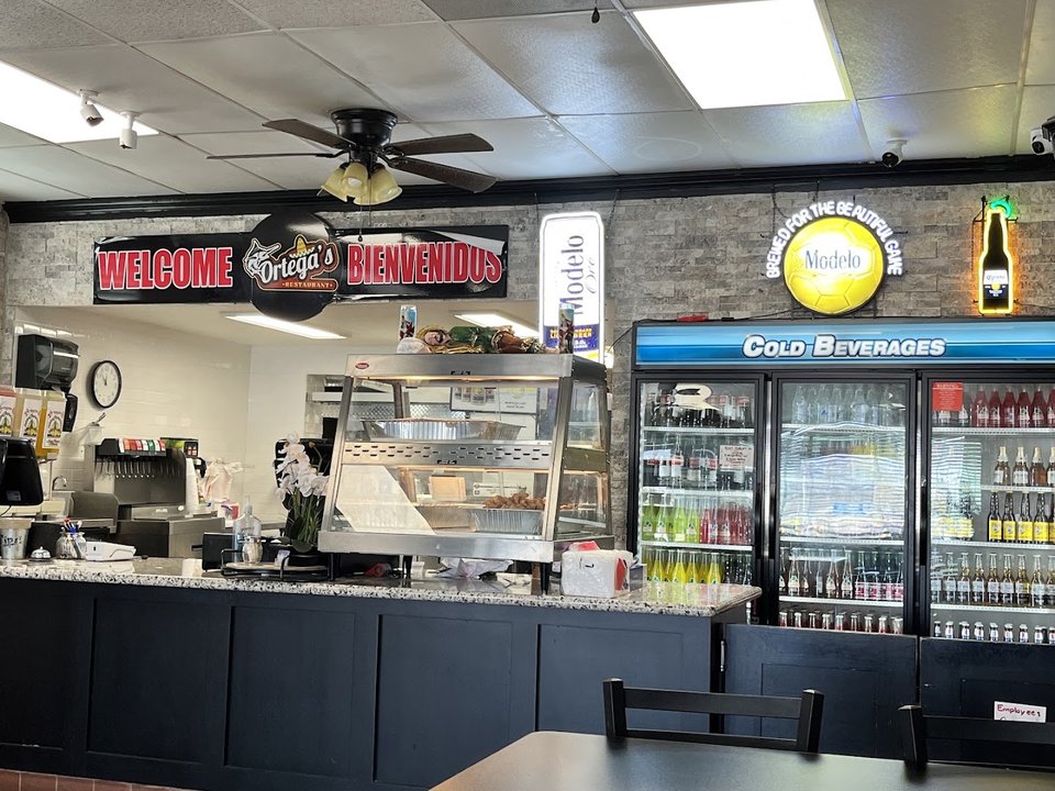 Mexican restaurant interior with clean, open seating.